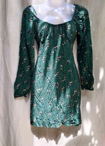 20510. Green Floral Mini Dress