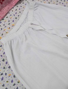 White Embroidered Pants plazo