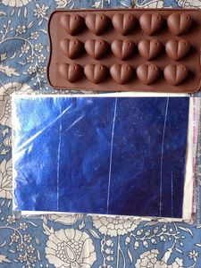 Chocolate Heart Mould And Wrapping Papers