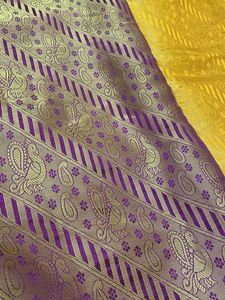New Elegant Yellow &amp; Purple Saree