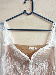 Beautiful Partywear Lace Crop Top
