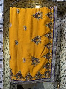 Mustard Saree With Blouse