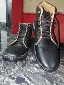 Black Ankle Leather Boots