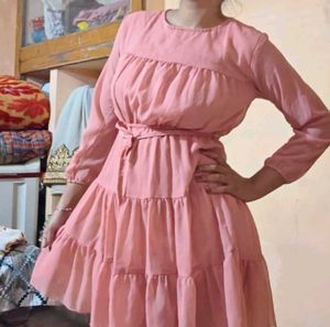 Tiered Pink Dress