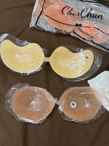 silicone Bra and Strapless New100% 32/34