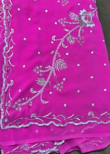Pink Embroidered Saree 1