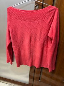 Coral Knit Pullover (boat shape neck)