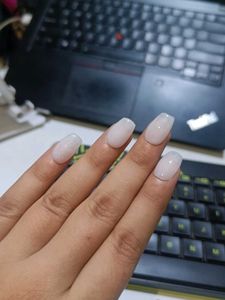 White Press-on Nails