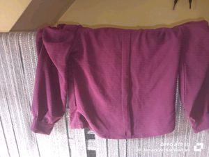Burgundy Long Sleeve Top