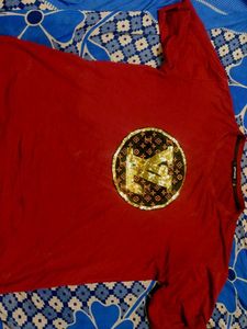Red Graphic Print T-Shirt