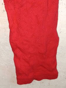 Trendy Cropped Cardigan Sweater Red