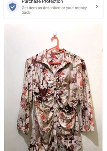 Green Button-Down Shirt 34-36 stretchable