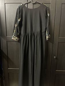 Embroidered Black Western Kurta