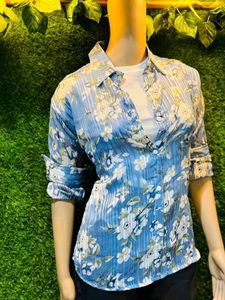 Floral Print Button Down Shirt