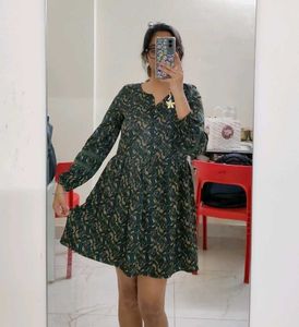 Paisley Print Mini Dress