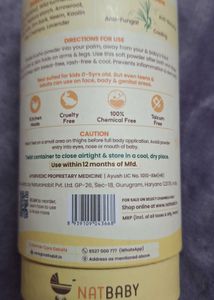 Nat Habit Talc Free Kusha Baby Powder