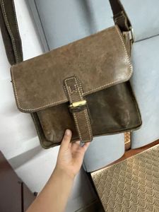 Vintage Leather Messenger Bag