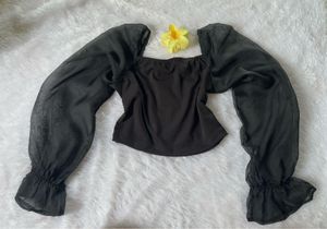 Black Fluffy Top