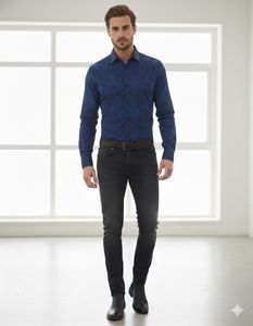 Men's Grey Long Sleeve Shirt