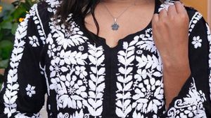 Black Chikankari Kurti