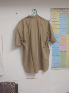 Tan Short Sleeve Button-Down