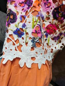 Peach Flared Dress🧡