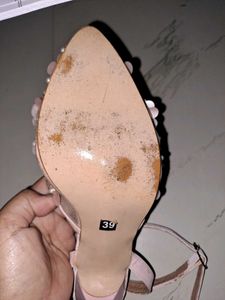 Floral Ankle Strap Heels