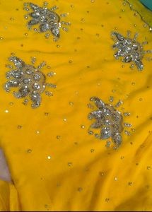 Chiffon Bright Yellow ✨Saree Blouse