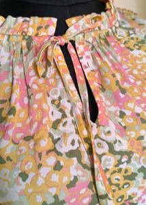 Imported Floral Midi Dress with Ruffle Sleeves