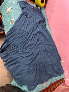 Blue Tiered Maxi Dress
