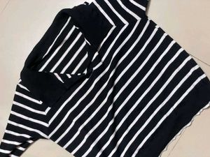 Striped Black &amp; White Top