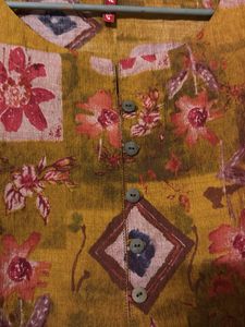 Brown Floral Kurti