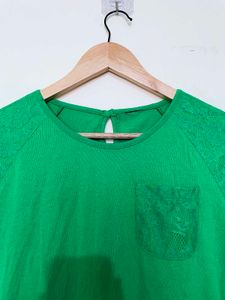 Elegant Fit &amp; Flare Green Dress (A)