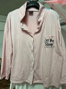 Night Wear | Shirt | Baby Pink Colour