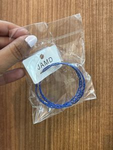 Blue Geometric Hooping Design Hoop Earrings