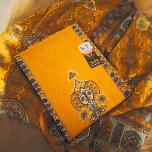 Unstitched Cotton Suit Dress Material