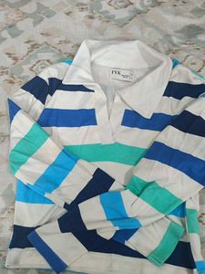 Striped Polo Top