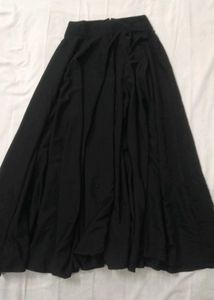 Elegant Black Flared Maxi Skirt for Women