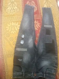 Patchwork Detail Jeans