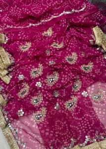 Bandhani Saree Select Any One Colour