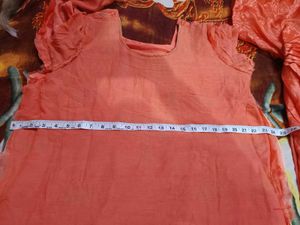 Peach Embroidered Kurta Set