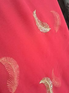 Two Shaded Saree. With Stretchable Blouse