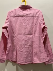 Allen Solly Pink Cotton Rich No Peep Shirt Women