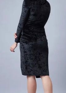 Elegant Black Velvet bodycon dress