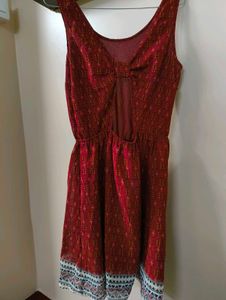 Red Printed Dress