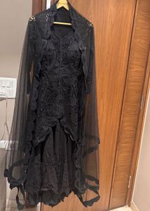 Elegant Black Ethnic Sharara Suit
