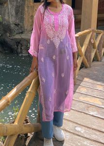 Chikankari Mirror Work kurta
