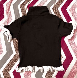 BLACK KOREAN TOP  Stretchable Comfortwear