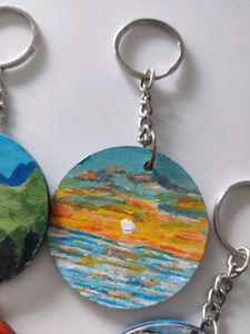 Hand-Painted Landscape Keychains