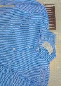 Striped Blue crop Shirt for women